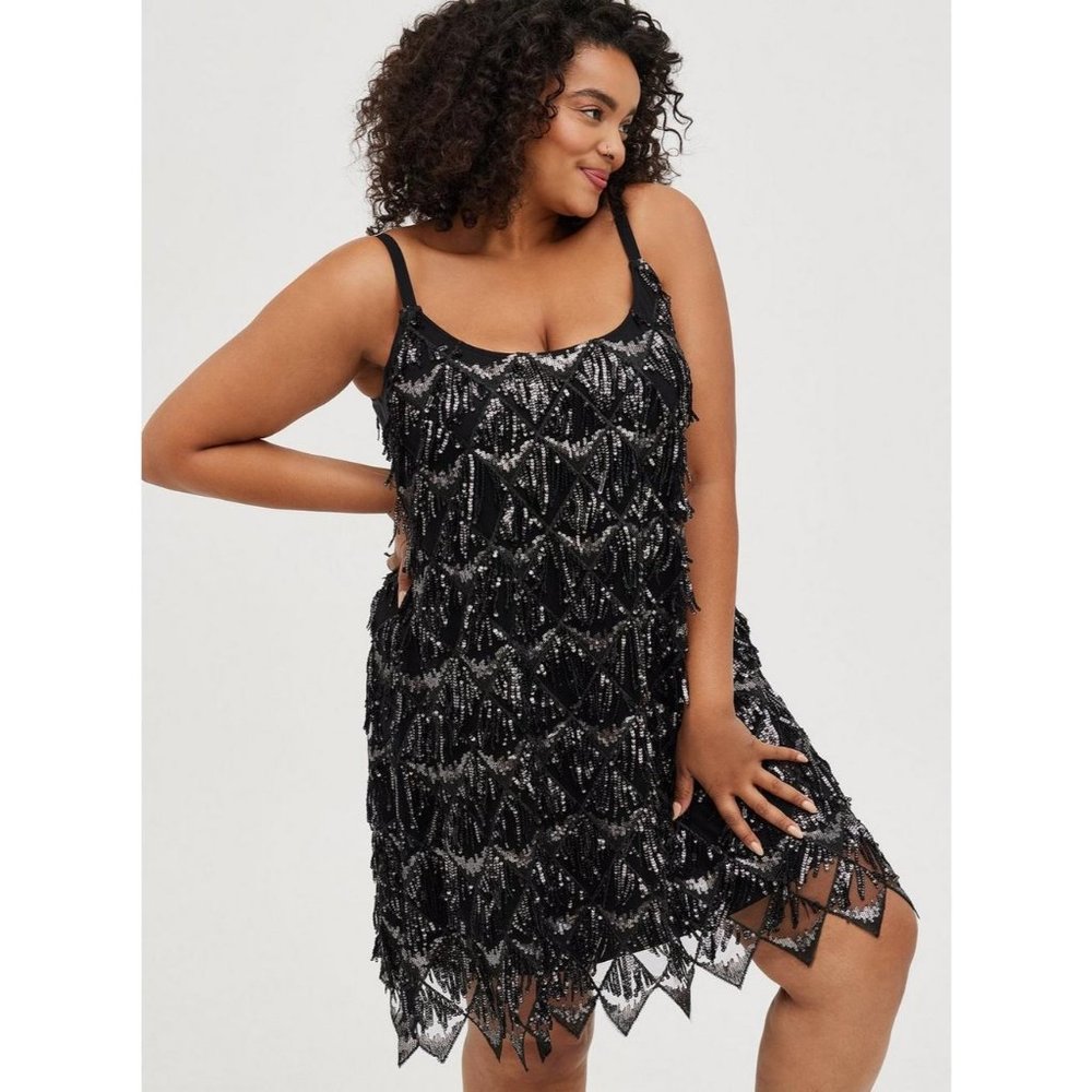 Elegant Black Sequin Dress